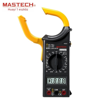 Huayi M266F kiváló pontosságú digitális csipeszes multiméter, AC/DC mérés, dióda teszt, adatok tárolása