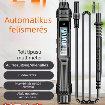 Elektronikus tollas multiméter — digitális feszültségmérő, nagy pontosság, többfunkciós, kontinuitási és indukciós teszt