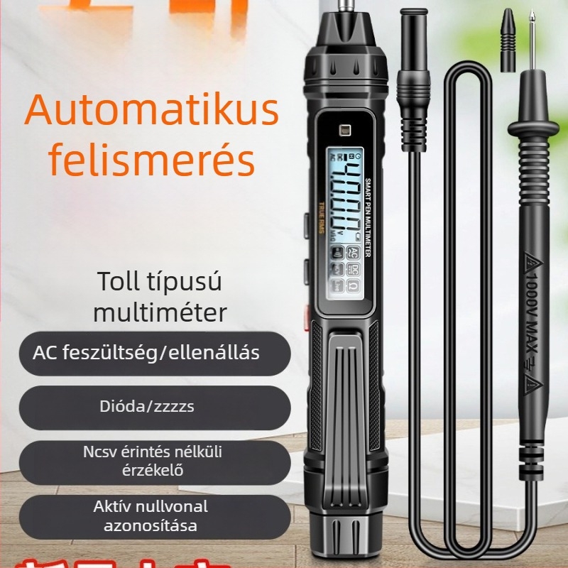 Elektronikus tollas multiméter — digitális feszültségmérő, nagy pontosság, többfunkciós, kontinuitási és indukciós teszt