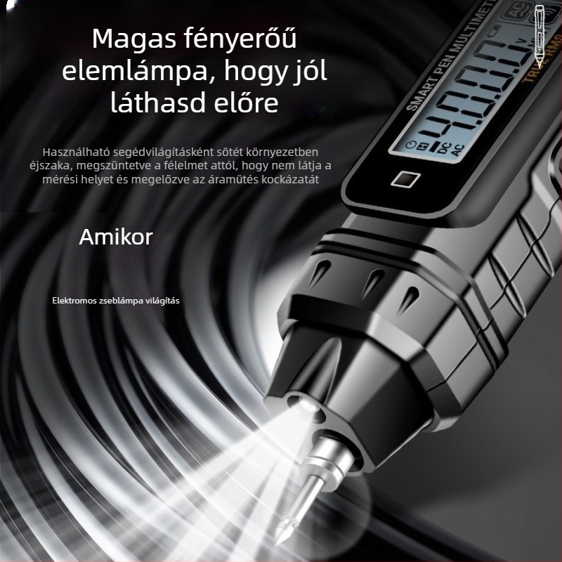 Elektronikus tollas multiméter — digitális feszültségmérő, nagy pontosság, többfunkciós, kontinuitási és indukciós teszt