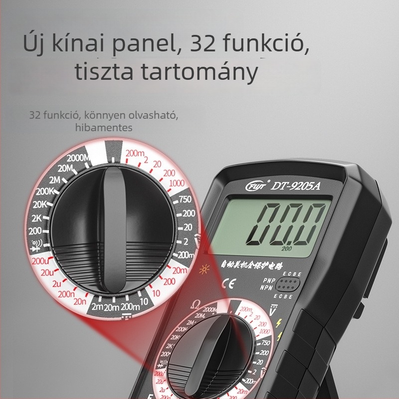 Fengwick DT9205A Digitális multiméter – Égés elleni védelem, Magas pontosság, AC árammérés