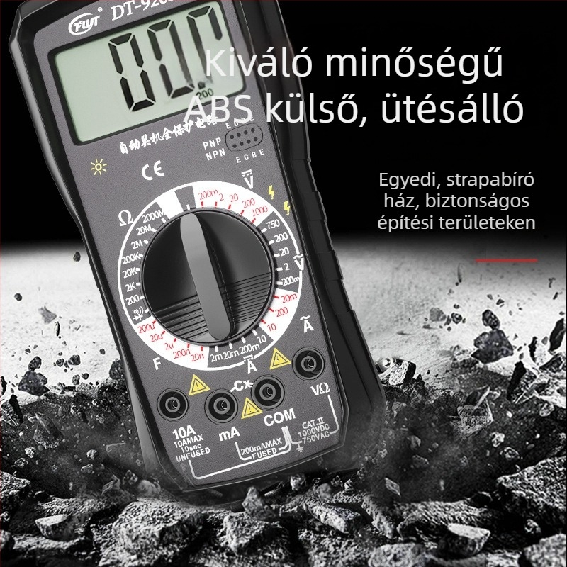 Fengwick DT9205A Digitális multiméter – Égés elleni védelem, Magas pontosság, AC árammérés