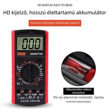CHKL S9205A Digitális multiméter automatikus kikapcsolással, magas pontosságú, izolált és lángálló