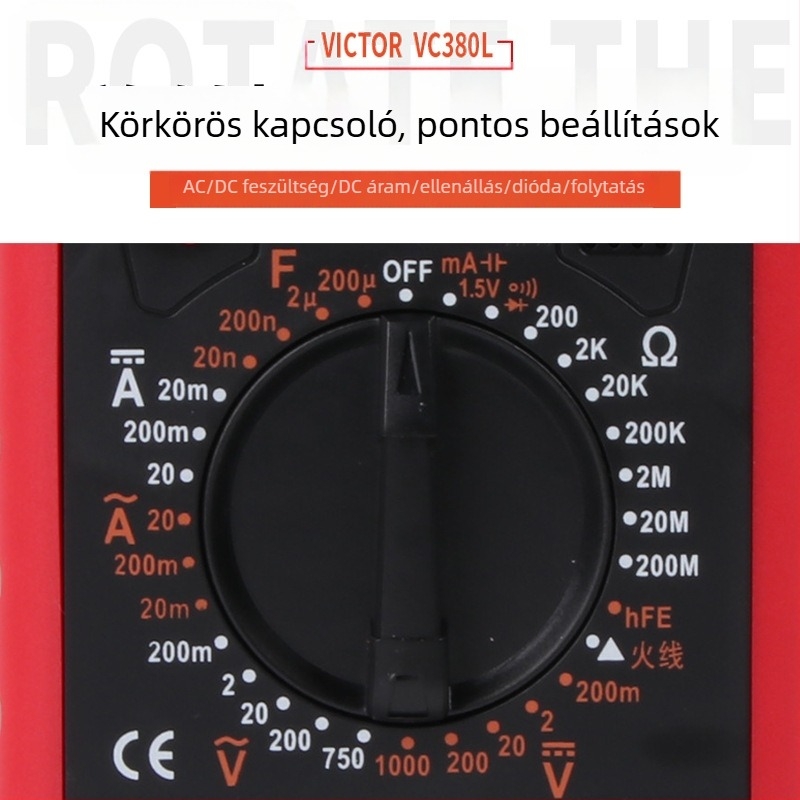 CHKL S9205A Digitális multiméter automatikus kikapcsolással, magas pontosságú, izolált és lángálló
