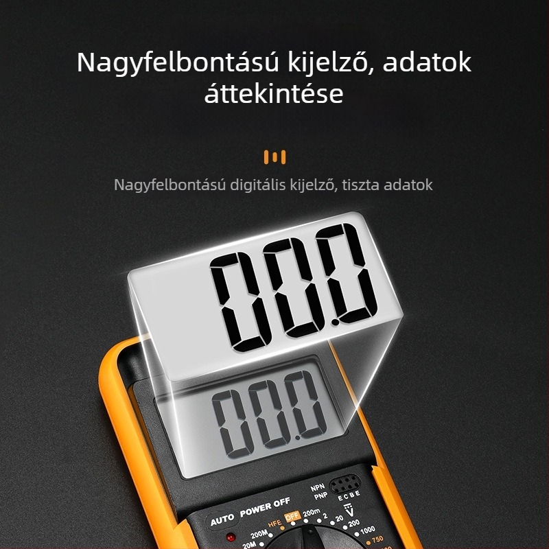 9205 digitális multiméter — automata, többfunkciós, szakmai használatra villanyszerelőknek, égésvédelmi funkció és automatikus kikapcsolás