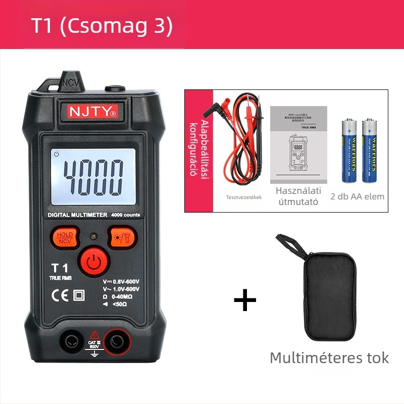 9205 digitális multiméter — automata, többfunkciós, szakmai használatra villanyszerelőknek, égésvédelmi funkció és automatikus kikapcsolás