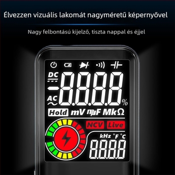 BSIDE S10 színes kijelzős digitális multiméter, nagy pontosságú, intelligens, égés elleni védelem, elektromos javításhoz és háztartási használatra