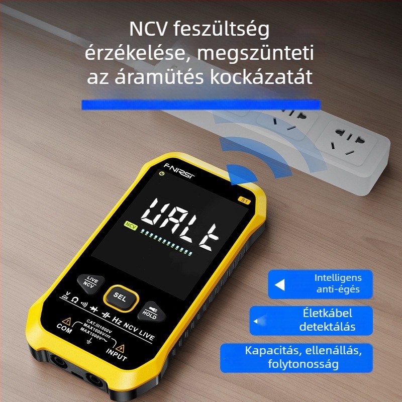 Fnirsi S1 digitális multiméter, magas pontosságú, teljesen automata, hordozható, ultra vékony, égés elleni védelem, digitális kijelző, elektromérnökök részére