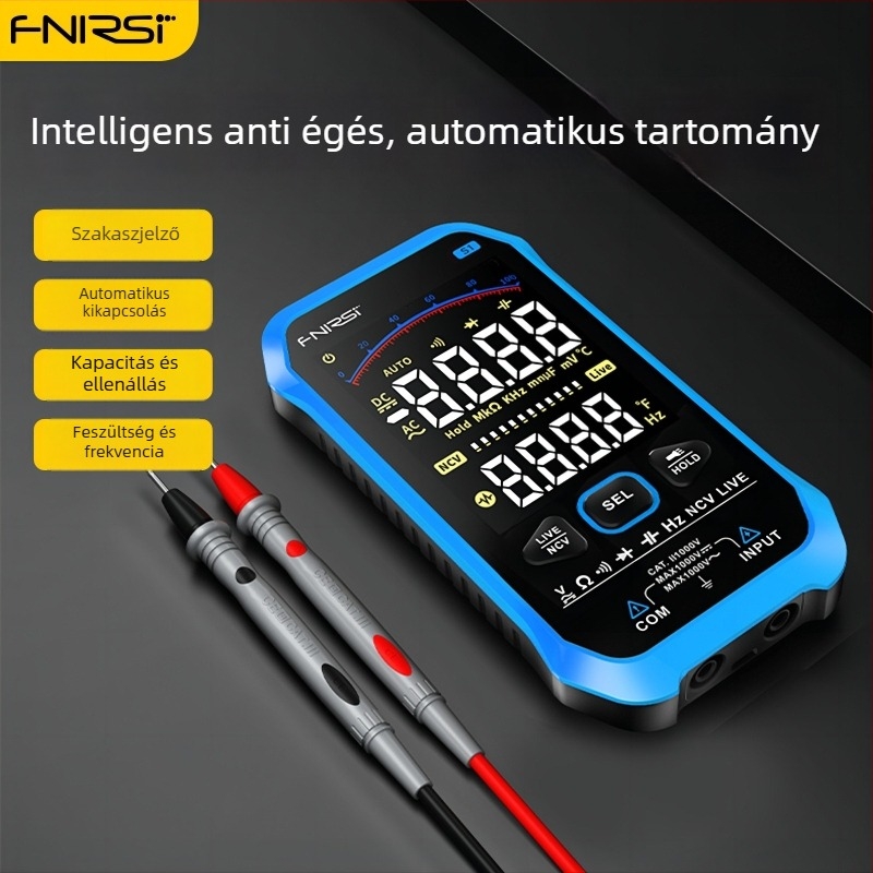 Fnirsi S1 digitális multiméter, magas pontosságú, teljesen automata, hordozható, ultra vékony, égés elleni védelem, digitális kijelző, elektromérnökök részére