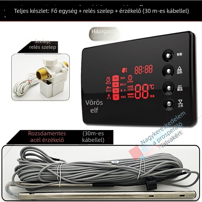 Napelemes melegvíz-bojlerek szabályozója - automatikus vízellátás mérő, teljesen intelligens, univerzális modell