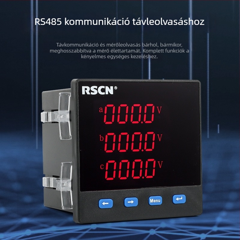 Ruishen Electric Háromfázisú többfunkciós digitális mérő RS485-kommunikációval – áram, feszültség, teljesítmény és frekvencia