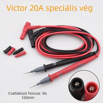 Univerzális multiméter szonda szilikon szigeteléssel, rendkívül éles heggyel, 10A/20A