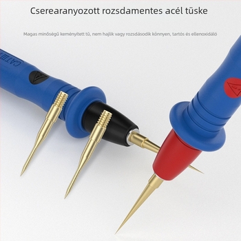 SS-024B multiméter toll cserélhető tűvel, rozsdamentes acél test, puha szilikon markolat