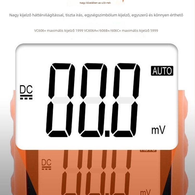 VC606B/C csuklós multiméter – digitális ampermérő, magas pontosság, csuklós típus, többfunkciós