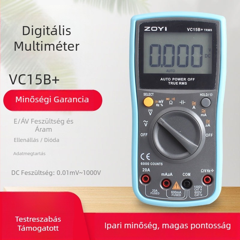 Digitális multiméter VC15B/17B, hordozható, professzionális használatra, magáncímkéhez kész