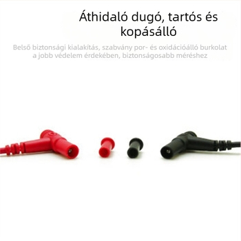 Multiméteres teszt toll – 1000V névleges, 10A/20A, szilikon szigetelésű réz tüske, nikkelezett precíziós csúcs