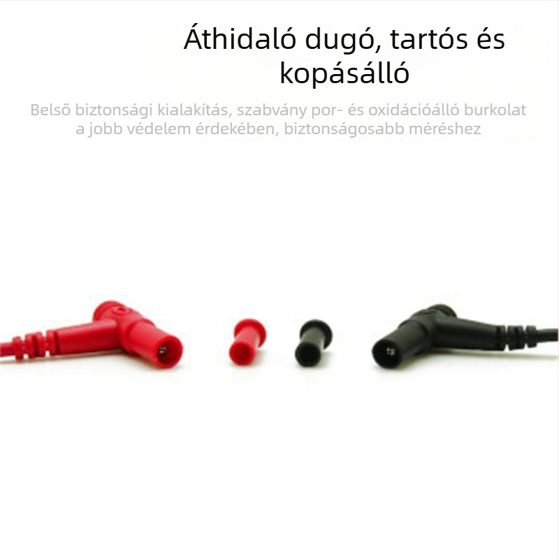 Multiméteres teszt toll – 1000V névleges, 10A/20A, szilikon szigetelésű réz tüske, nikkelezett precíziós csúcs