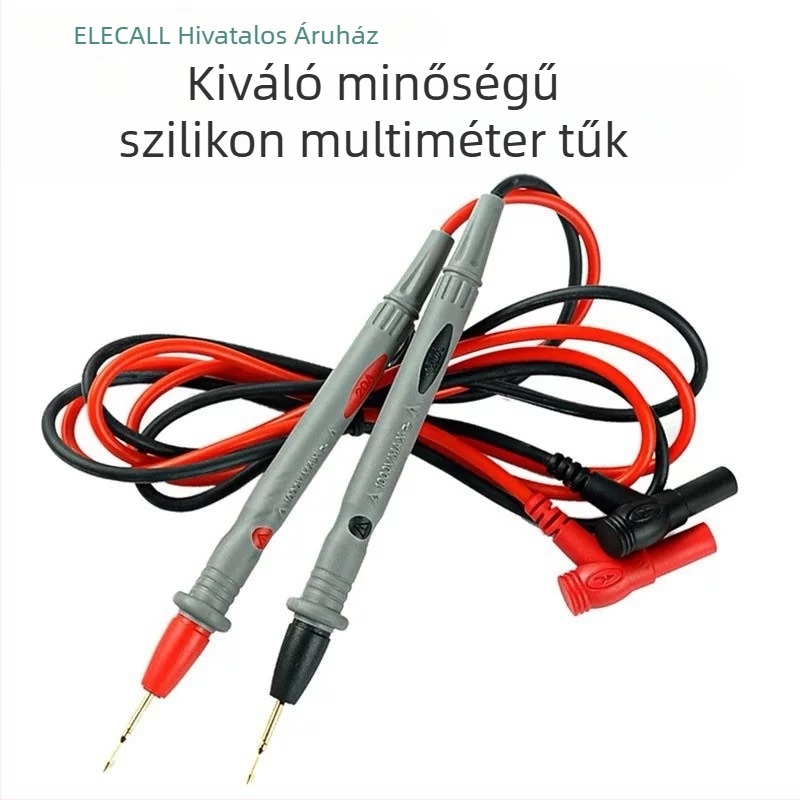 Elaike Univerzális Digitális Műszer Tesztvezetékek Krokodil-klipszekkel és Próbacsatlakozókkal