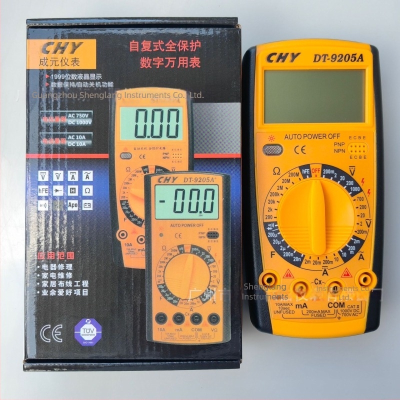 DT9205A digitális multiméter voltmérővel és ampermérővel