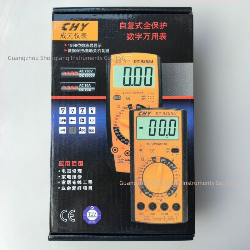 DT9205A digitális multiméter voltmérővel és ampermérővel
