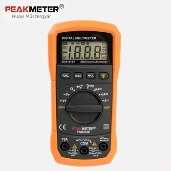PEAKMETER PM8233E Digitális multiméter, kézben tartható hőmérő, automatikus tartomány
