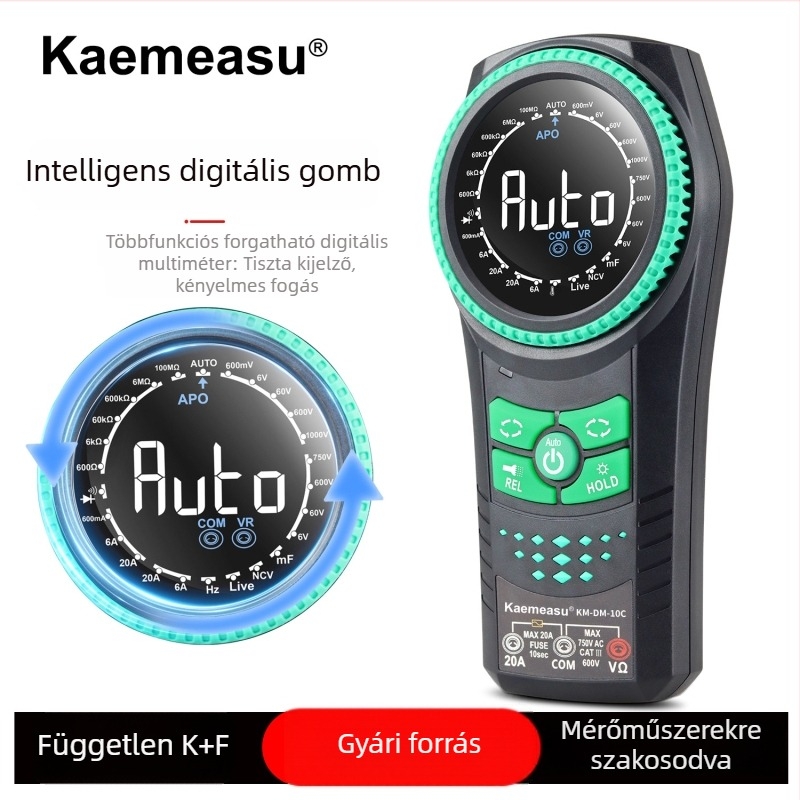 Új forgó gombos intelligens digitális multiméter, többfunkciós, automatikus tartomány, nagy kijelző, javító eszköz, univerzális mérőeszköz
