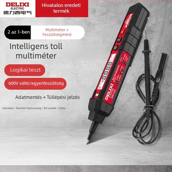 Delixi Electric intelligens toll-formájú multiméter érintés nélküli feszültségméréssel, 600 V AC/DC, kétfunkciós