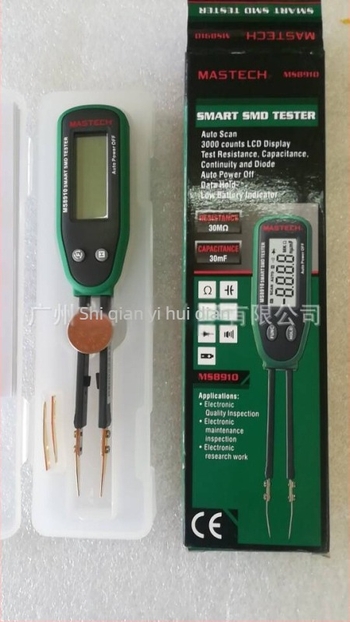 Mastech/Huayi Ms8910 intelligens SMD ellenállás- és kondenzátor tesztklipsz automatikus chipazonosítással