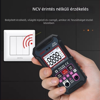 Teljesen automata digitális multiméter – magas pontosság, automatikus tartomány, égés elleni védelem, többfunkciós karbantartó eszköz villanyszerelők számára