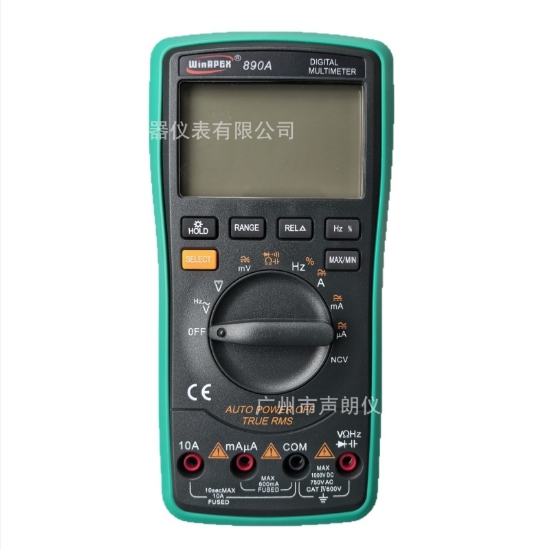 890A digitális multiméter automata mérési tartománnyal és digitális kijelzővel - professzionális felhasználásra