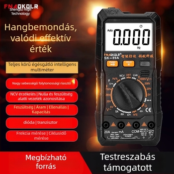 Hangvezérelt okos multiméter digitális kijelzővel, nagy pontosság, teljesen automata, égés elleni védelem, többfunkciós