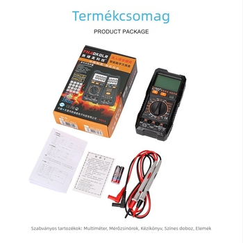 Hangvezérelt okos multiméter digitális kijelzővel, nagy pontosság, teljesen automata, égés elleni védelem, többfunkciós