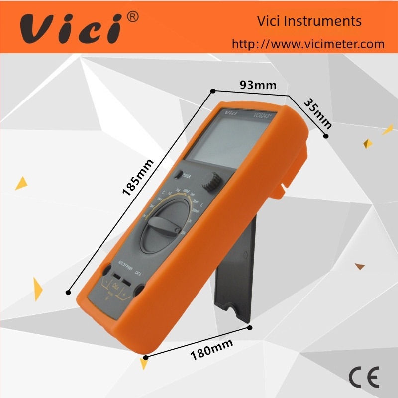 VC6243+ hordozható digitális LCR mérő – professzionális használatra, automatikus tartomány, mér feszültséget, áramerősséget és kapacitást