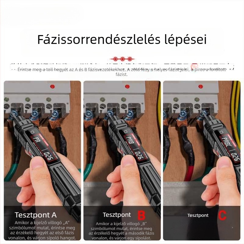  Toll alakú digitális multiméter, intelligens, nagy pontosságú, többfunkciós mérőeszköz feszültség- és folytonosságmérésre