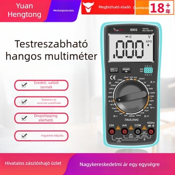 890S digitális multiméter hangos bejelentéssel és nagy pontosságú automatikus digitális kijelzővel, otthoni és professzionális felhasználásra
