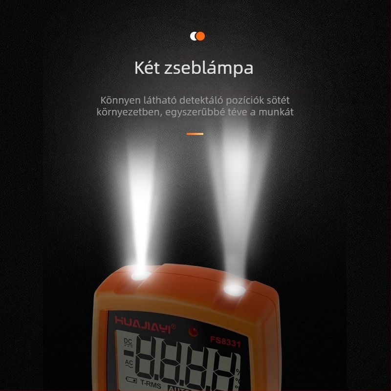 FS8331 hordozható digitális multiméter, automatikus mérési tartomány, adatmegőrzés, IEC 61010 biztonság, 6000-es kijelző