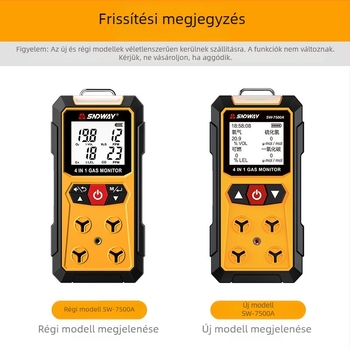 Shindawei négy az egyben éghető gázdetektor toxikus gáz és szén-monoxid riasztással (SW-7500A, 0,3 kg)