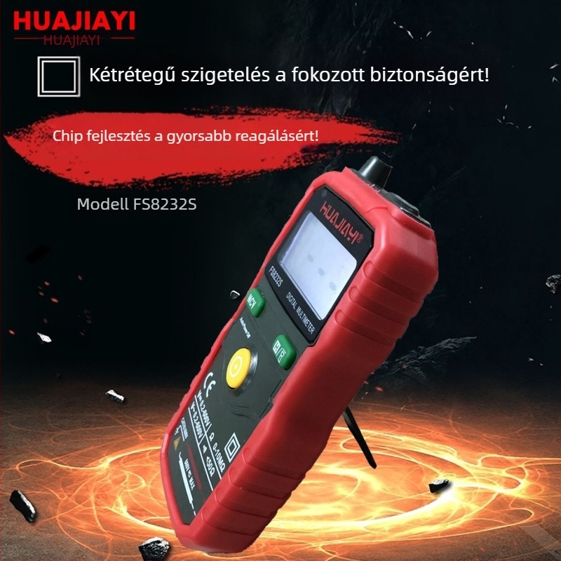 Teljesen automata digitális multiméter, magas precizitás, égetés elleni védelem, villanyszerelőknek, otthoni használatra és diákoknak