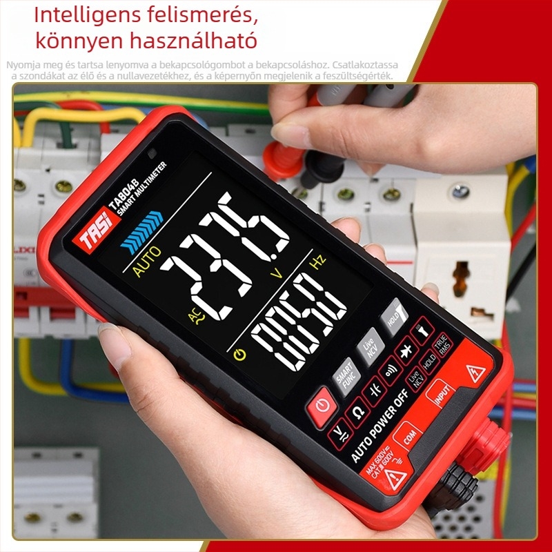 TA804A digitális automata intelligens multiméter nagy kijelzővel, ultra vékony, égés elleni védelemmel
