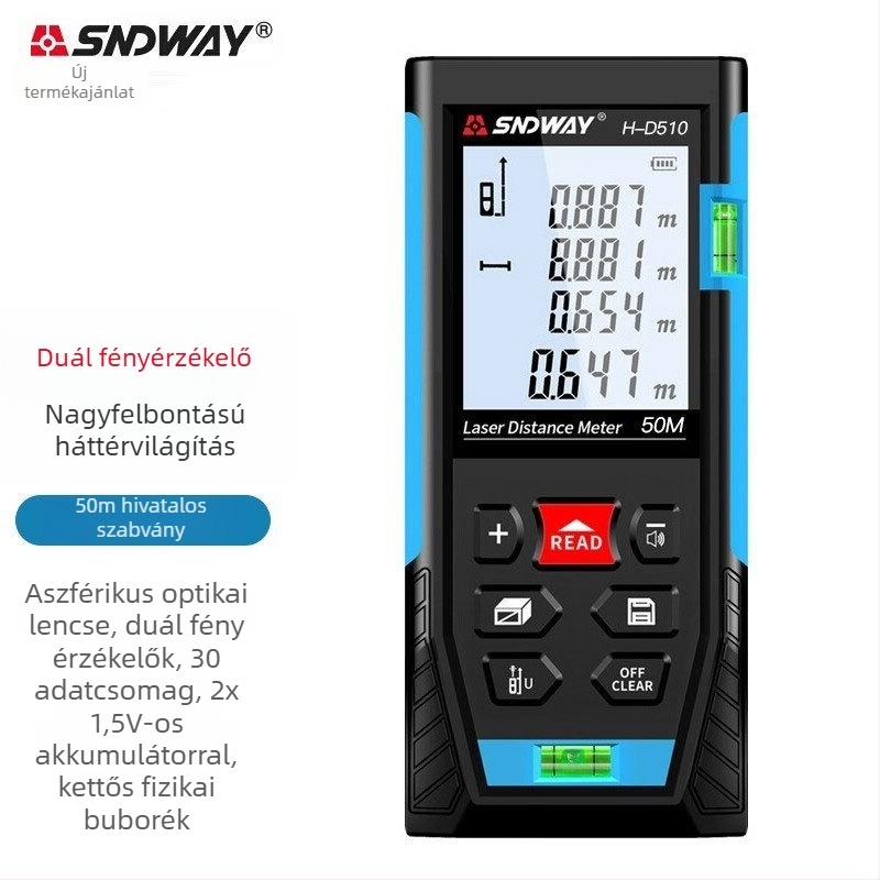 Shindawei H-D510 lézeres távolságmérő, infravörös elektronikus vonalzó