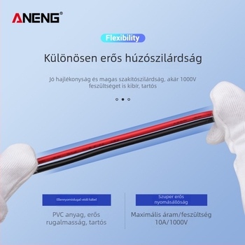 ANENG PT1020+ Multiméteres tesztvezeték készlet cserélhető tűhegyekkel elektromos ellenőrzéshez és karbantartáshoz