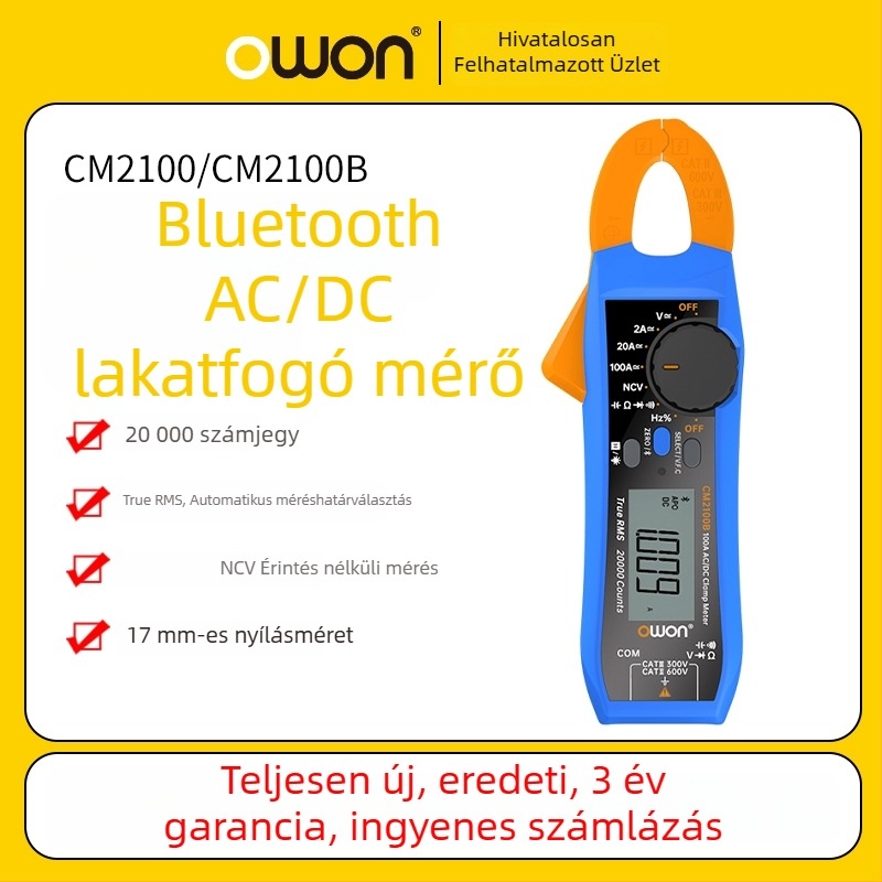 OWON Lillip CM2100 digitális Bluetooth csuklós multiméter, magas precizitás CM2100B