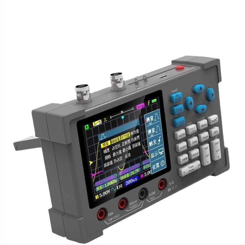 DSO3D12 Magas teljesítményű, automata, kétcsatornás digitális oszcilloszkóp beépített multiméterrel, 120 MHz sávszélesség, 500 MS/s mintavételi sebesség