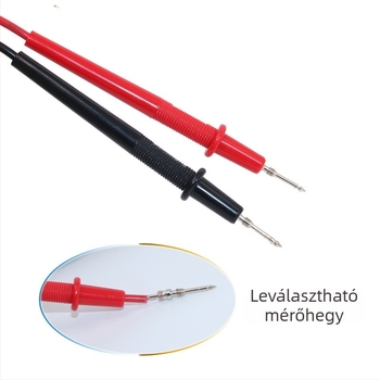 Kelin multiméterhez tartozó tesztvezeték levehető tűhegyes vég, menetes probe MF50/MF368, univerzális használat
