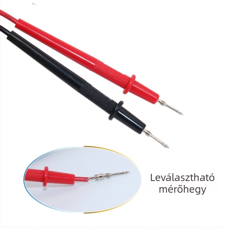 Kelin multiméterhez tartozó tesztvezeték levehető tűhegyes vég, menetes probe MF50/MF368, univerzális használat