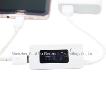 USB feszültség és áramerősség mérő LCD kijelzővel hordozható akkumulátor kapacitásának nyomon követésére
