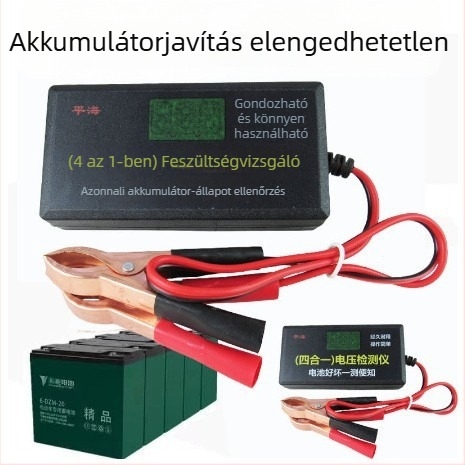 Háromkerekű elektromos jármű ólom-akkumulátora digitális voltmérője – akkumulátorfeszültség-tesztelő, márka Leaping Flag