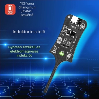 Kondenzátorok és induktorok mérőeszköze, akkumulátor- és alaplapérzékeléssel, mobiltelefon javításához – gyors hibakeresés