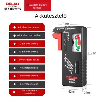 Delixi Akkumulátor Kapacitásmérő és Hátralévő Energia Detektor