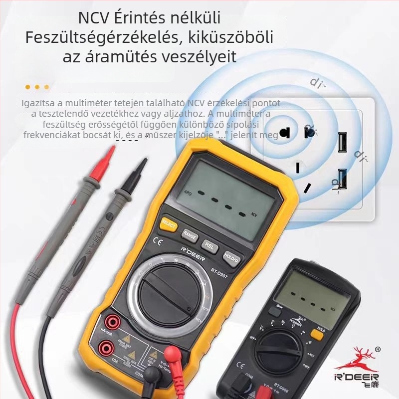 Feilu Tools Digitális multiméter – Magas pontosságú intelligens, többfunkciós elektronikus mérőeszköz villanyszerelők számára